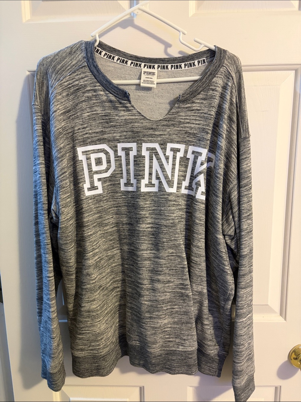 Victoria's Secret PINK Gray Marled Pullover Sweatshirt
